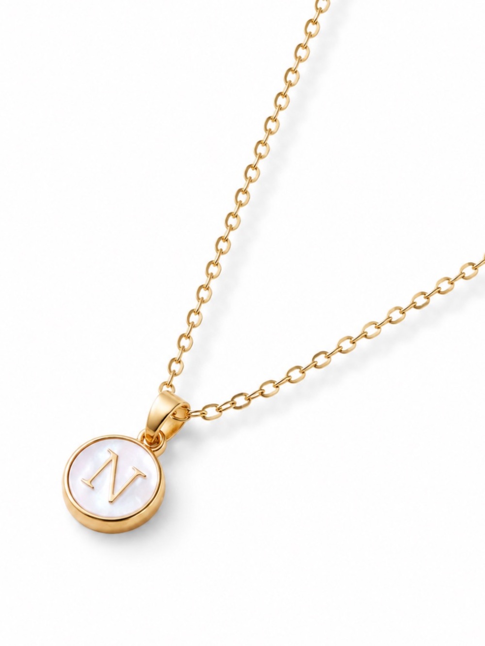 New! Gold Initial Letter Pendant Necklace NWOT